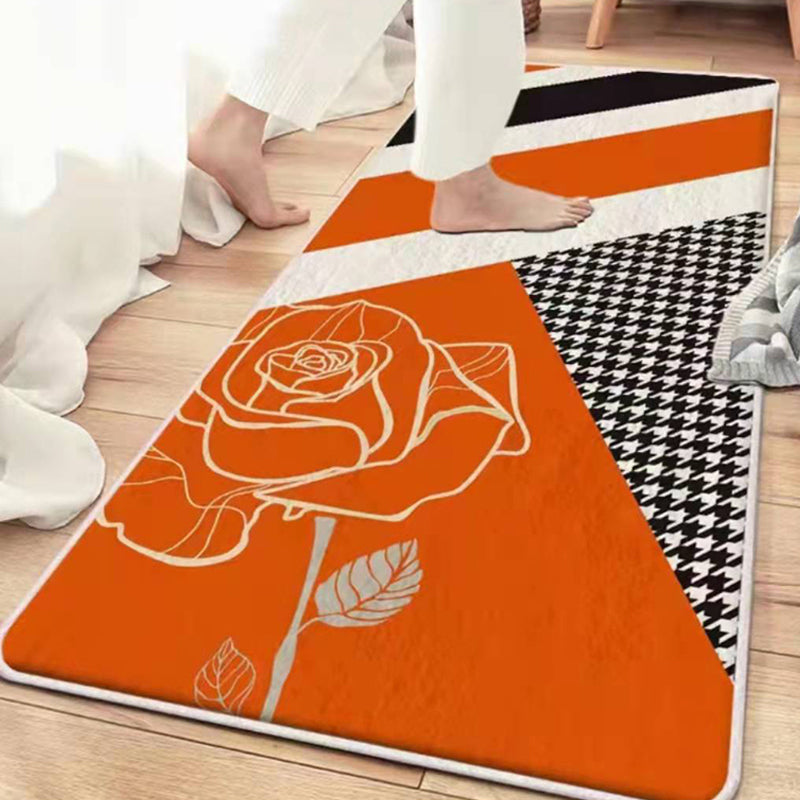 Eigentijdse Houndstooth print tapijt polyester polyester binnen tapijt niet-slip achterste tapijt voor de slaapkamer van volwassenen