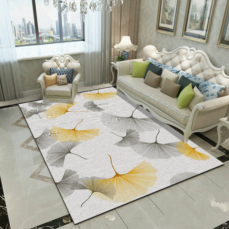 Fancy Modern Rug Plant Patroon Polyester Area Tapijten Resistent gebied Tapijt voor thuisdecoratie