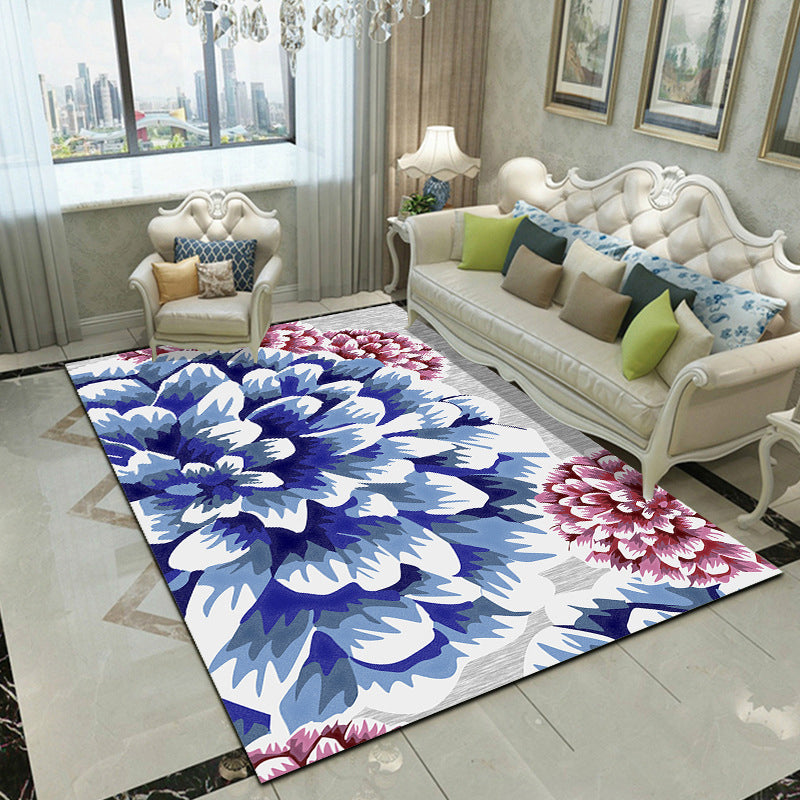 Fancy Modern Rug Plant Patroon Polyester Area Tapijten Resistent gebied Tapijt voor thuisdecoratie