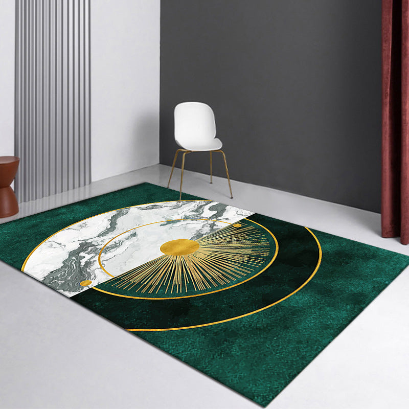 Gorgeous Living Room Carpet Trendy Gray Polyester Area Rug Indoor Rug with Non-Slip Backing