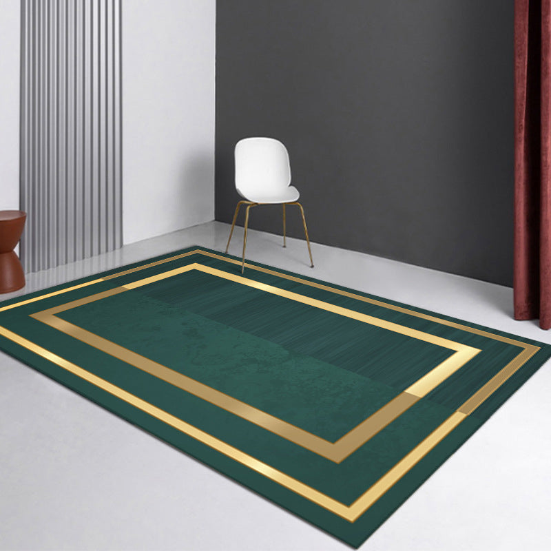 Gorgeous Living Room Carpet Trendy Gray Polyester Area Rug Indoor Rug with Non-Slip Backing