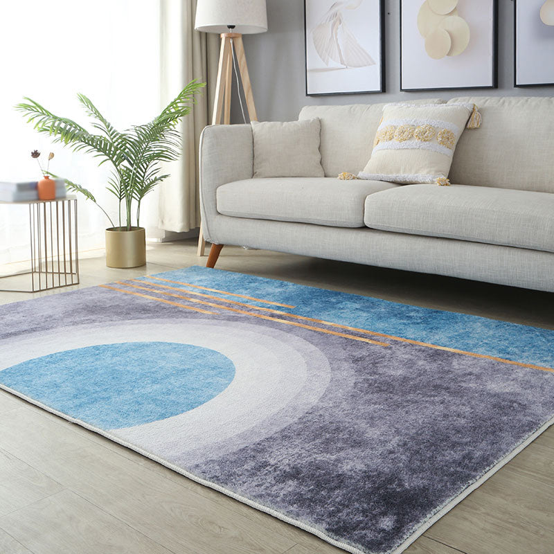 Purple Modern Carpet Blending Abstract Graphic Carpet Stain Resistant Carpet for Living Room