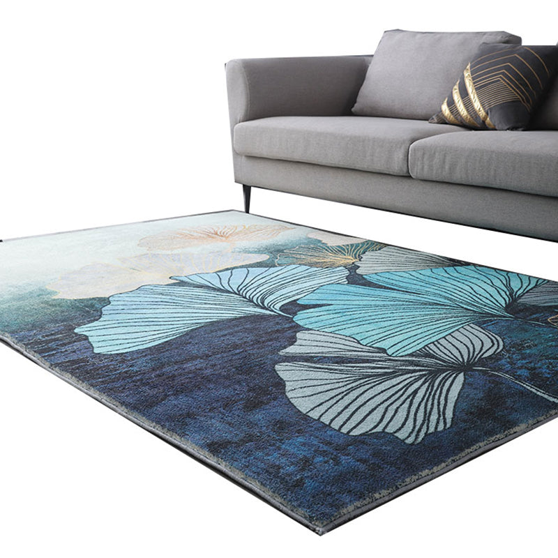 Purple Modern Carpet Blending Abstract Graphic Carpet Stain Resistant Carpet for Living Room