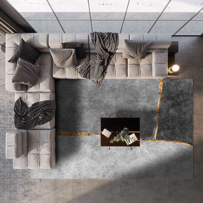 Simplicity Washable Carpet Modern Area Rug Polyester Stain Resistant Area Rug for Home Decor