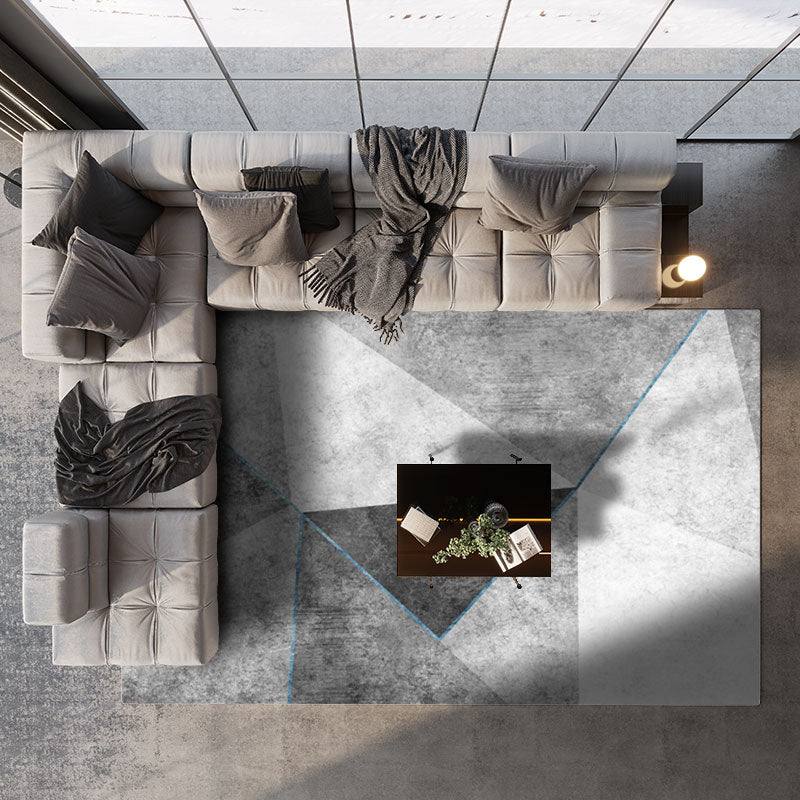 Simplicity Washable Carpet Modern Area Rug Polyester Stain Resistant Area Rug for Home Decor