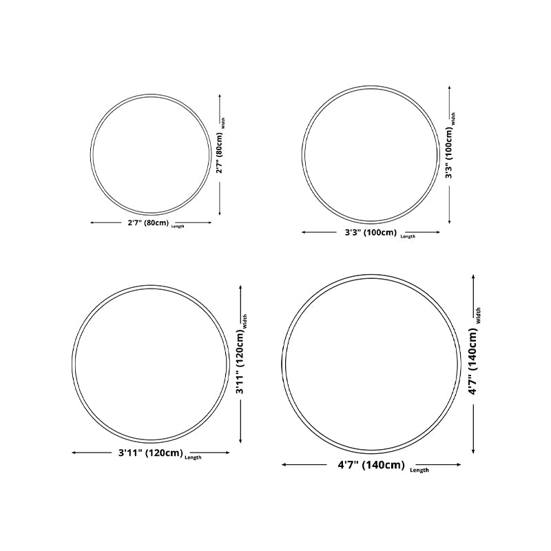 Round Polyester Carpet Trendy Houndstooth Pattern Rug Stain Resistant Area Rug for Living Room