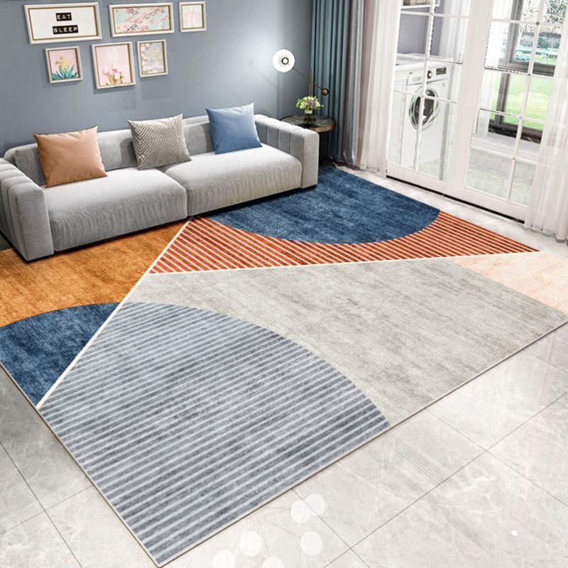 Vetgedrukt gebied tapijt prachtig abstracte print tapijt wasbaar polyester tapijt met niet-slip rug