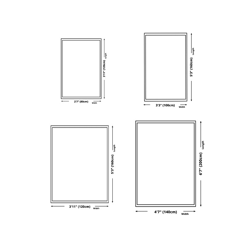 European Medallion Pattern Area Rug Polyester Area Carpet Anti-Slip Easy Care Rug for Home Decor