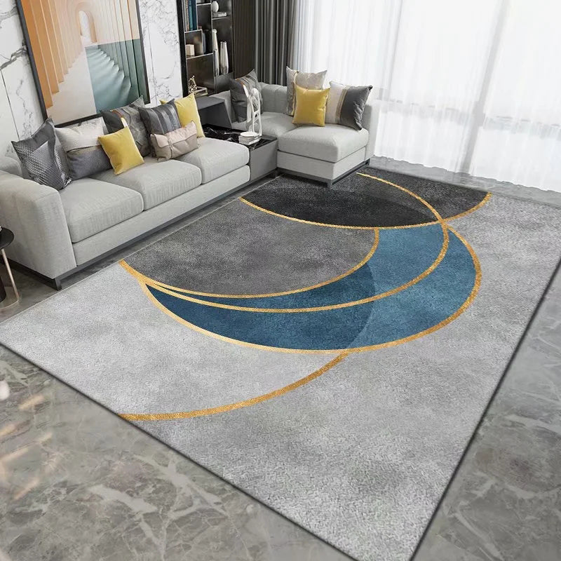 Luxury Area Carpet Modern Indoor Rug Non-Slip Backing Polyester Carpet for Living Room