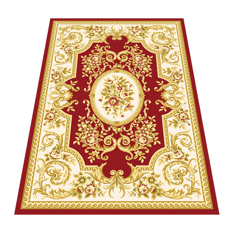 Fancy European Carpet Medallion Patroon Polyester Area Rug vlekbestendig Tapijt voor thuisdecoratie