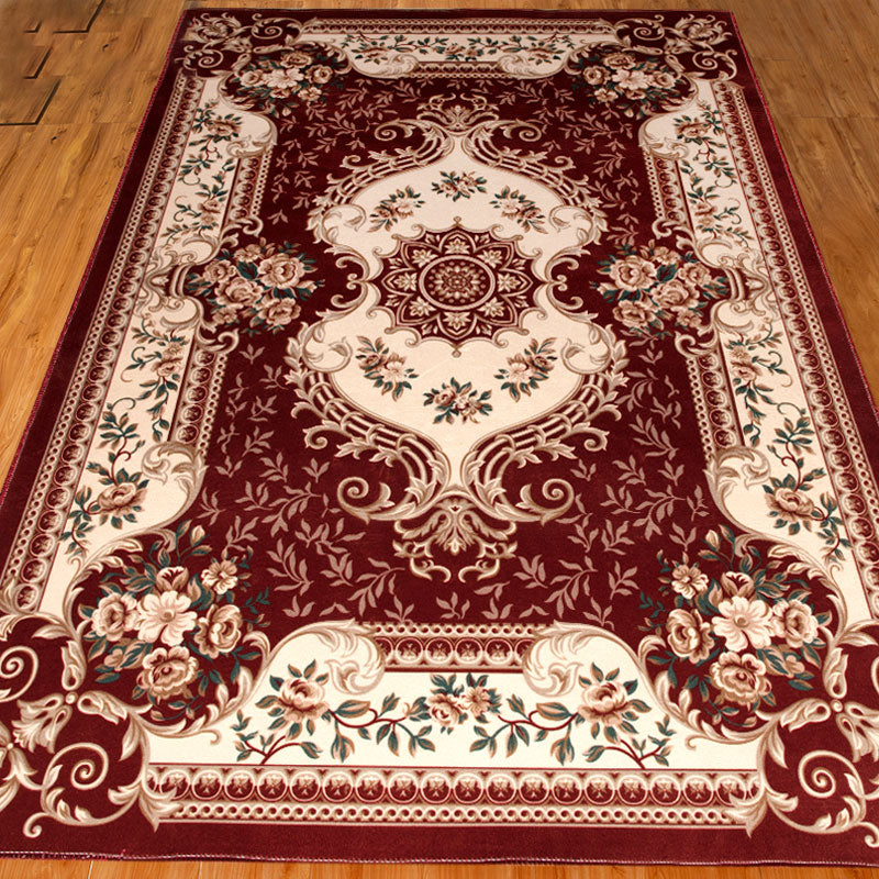 Fancy European Carpet Medallion Patroon Polyester Area Rug vlekbestendig Tapijt voor thuisdecoratie