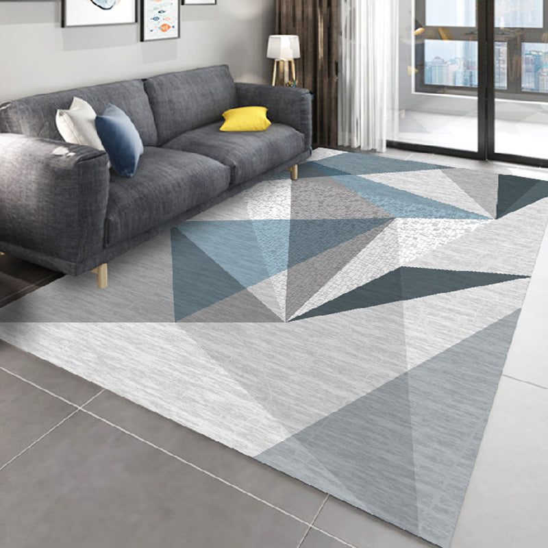 Minimalistisch binnenvleedkleed Contrastpaneel Ruug Polyester Stain Resistent gebied Tapijt voor woonkamer