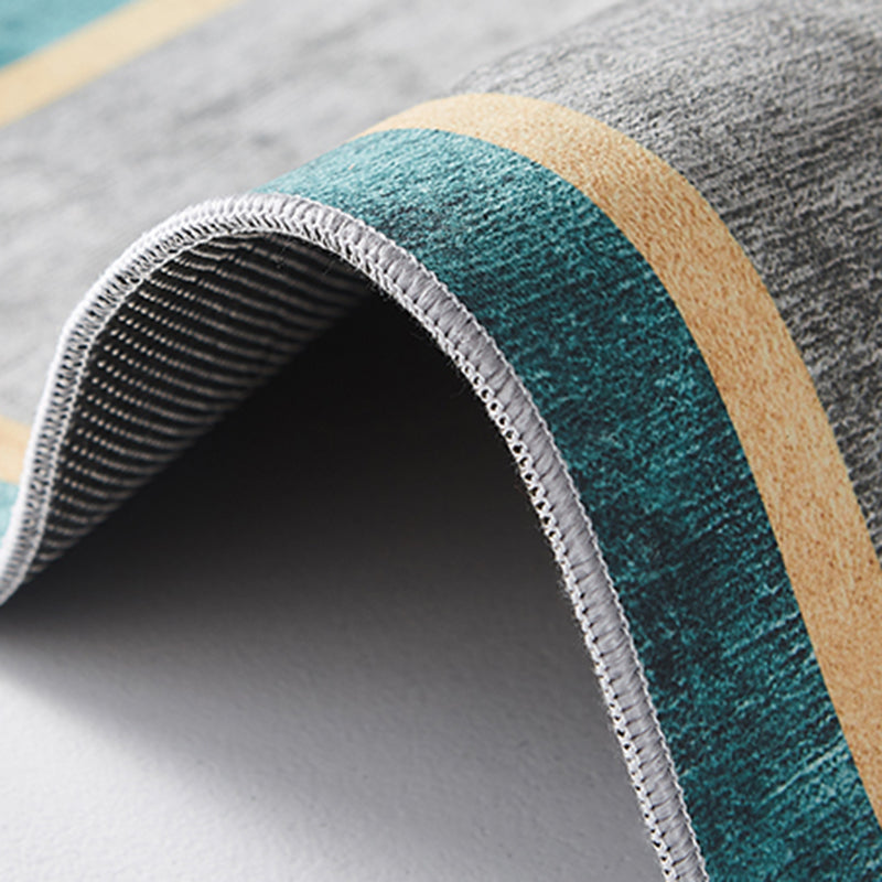 Minimalistisch binnenvleedkleed Contrastpaneel Ruug Polyester Stain Resistent gebied Tapijt voor woonkamer