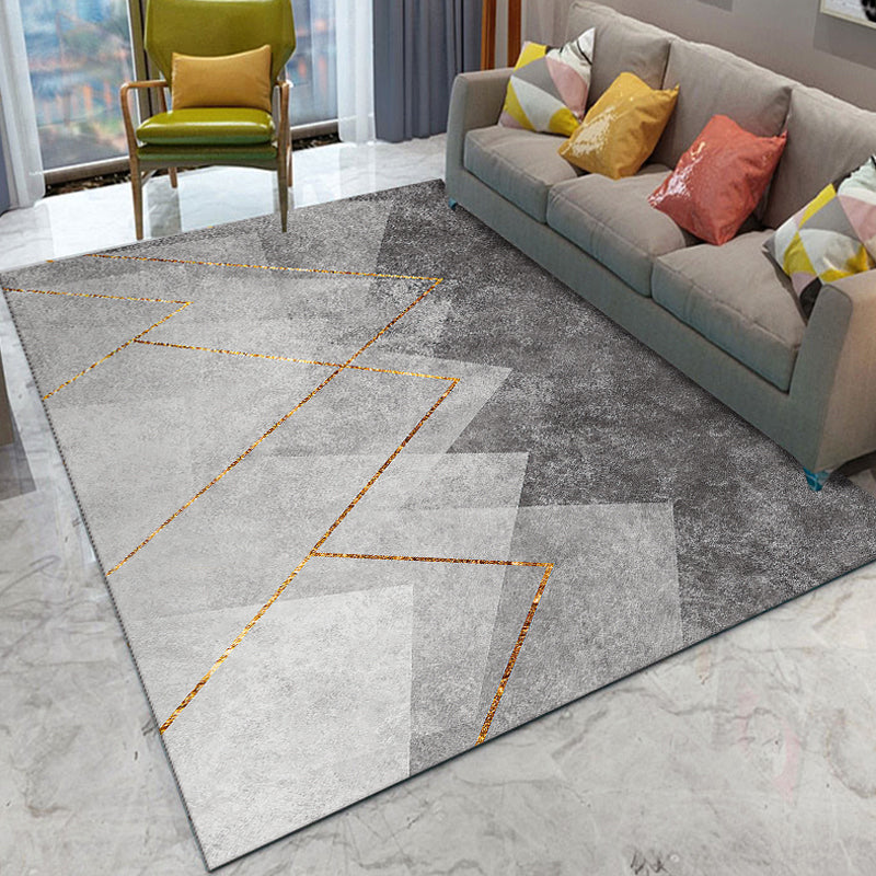 Minimalistisch binnenvleedkleed Contrastpaneel Ruug Polyester Stain Resistent gebied Tapijt voor woonkamer