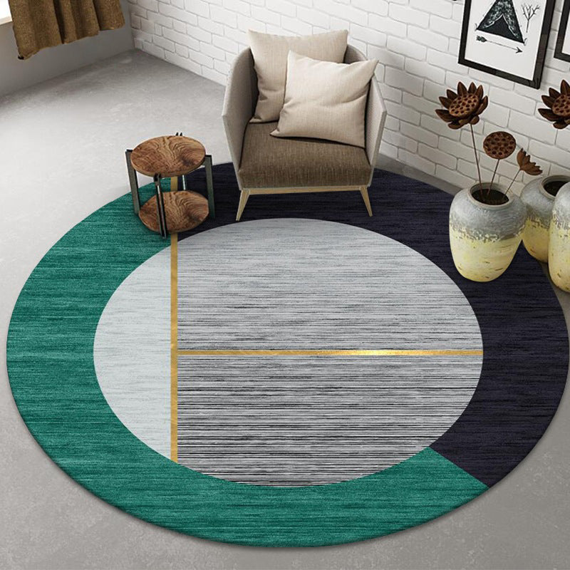Gorgeous Round Area Carpet Leisure Polyester Area Rug Stain Resistant Indoor Rug for Living Room