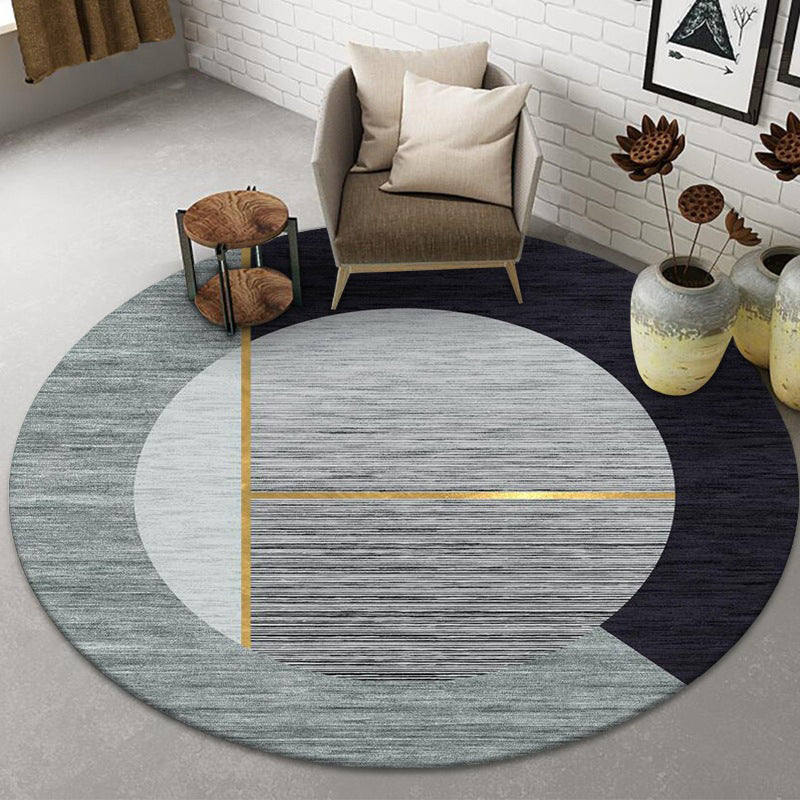 Gorgeous Round Area Carpet Leisure Polyester Area Rug Stain Resistant Indoor Rug for Living Room