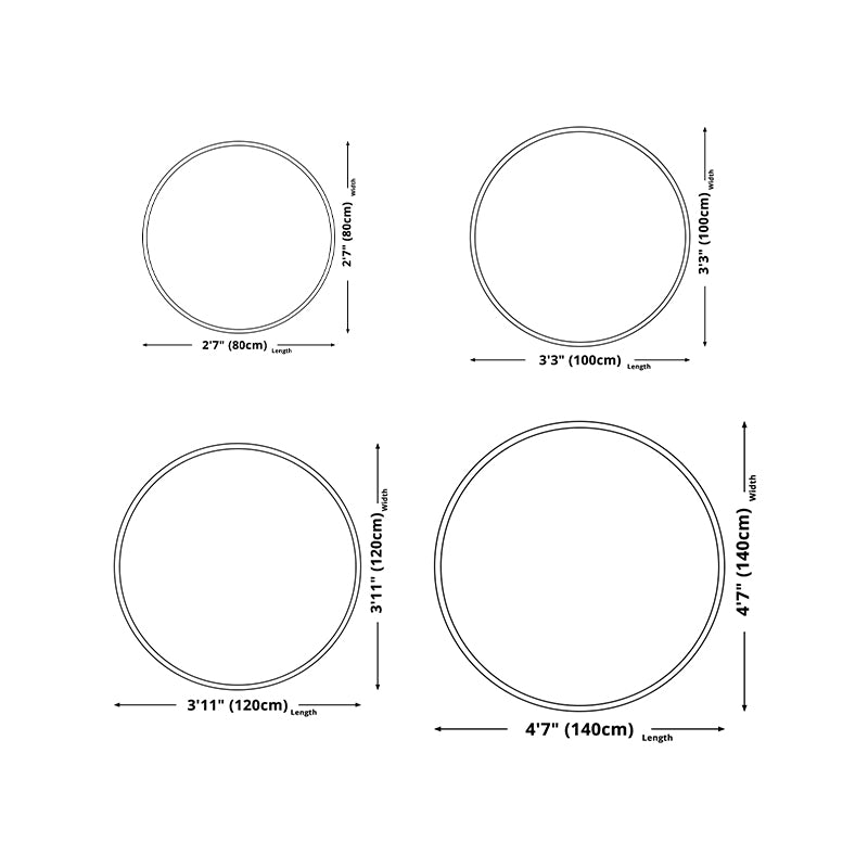 Gorgeous Round Area Carpet Leisure Polyester Area Rug Stain Resistant Indoor Rug for Living Room