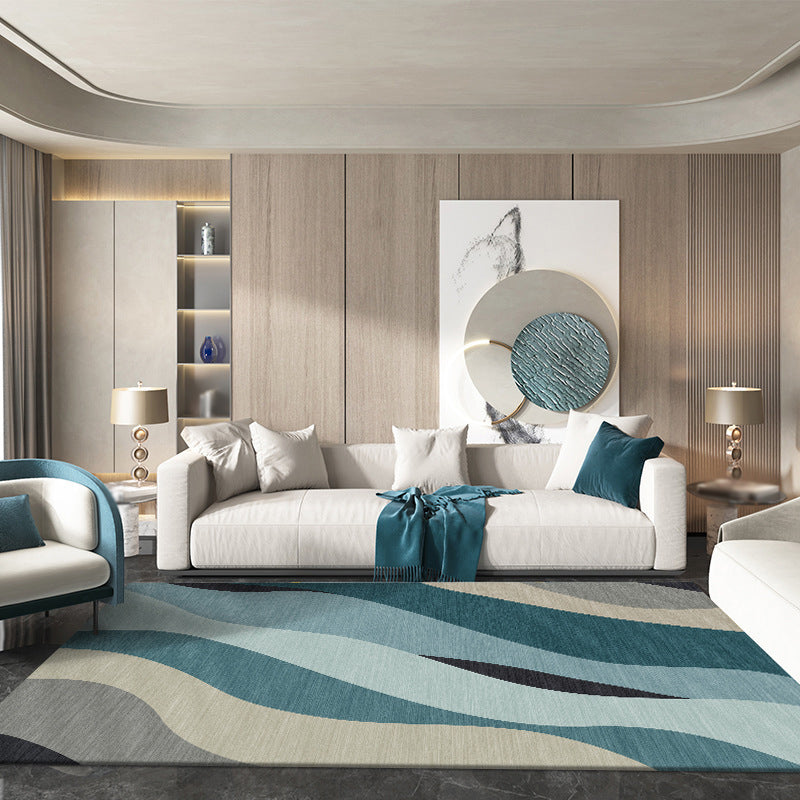 Contemporary Rug Abstract Pattern Creative Area Rug Polyester Anti-Slip Rug for Home Decor