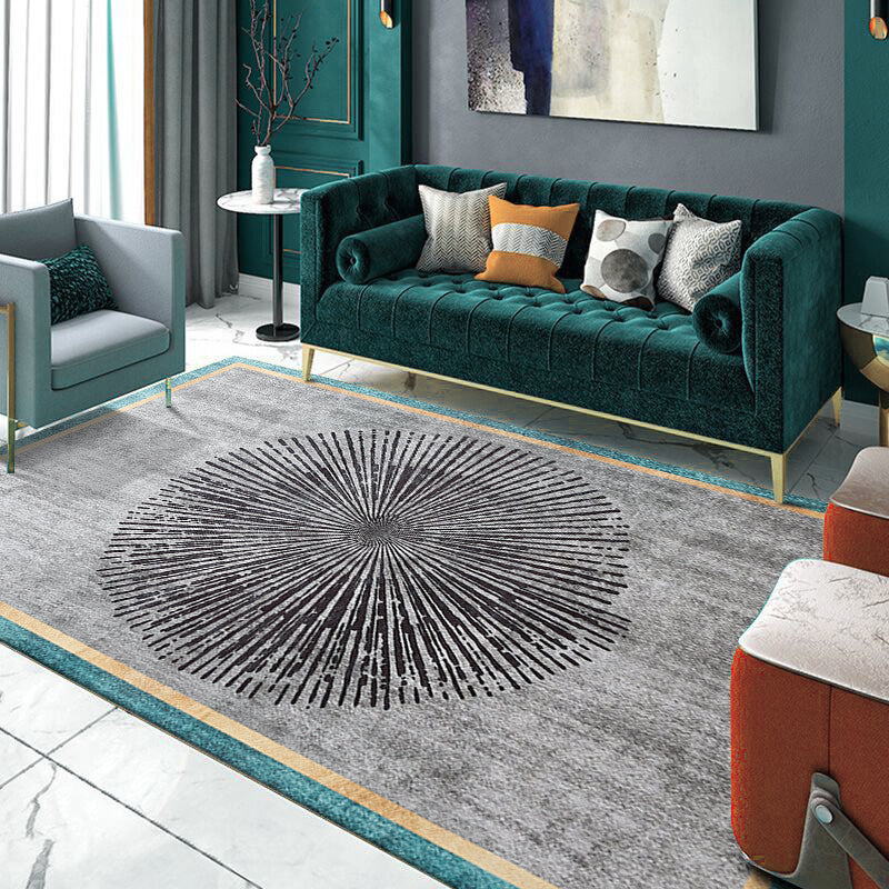 Contemporary Rug Abstract Pattern Creative Area Rug Polyester Anti-Slip Rug for Home Decor