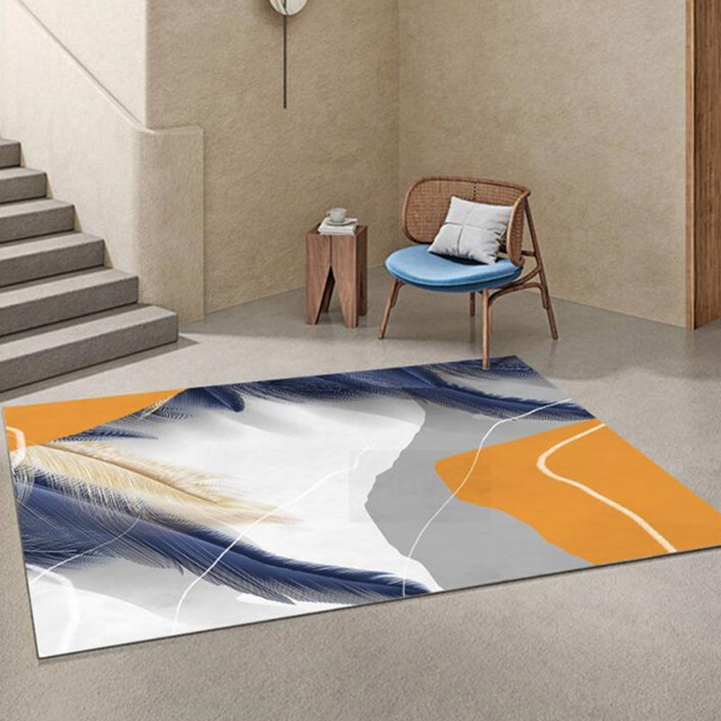 Modern Flowing Swirls Print Rug Polyester Indoor Carpet Stain Resistant Carpet for Home Decoration
