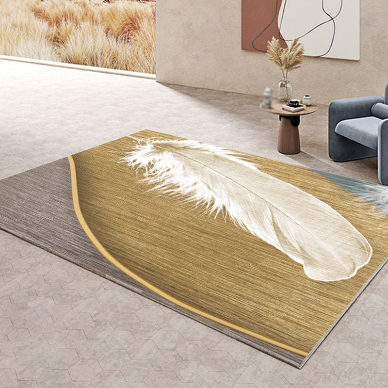 Modern Flowing Swirls Print Rug Polyester Indoor Carpet Stain Resistant Carpet for Home Decoration