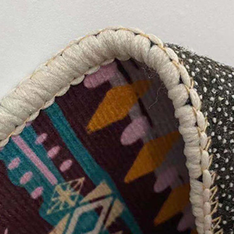 Natural Feather Pattern Carpet Polyester Indoor Rug Non-Slip Backing Area Rug for Living Room