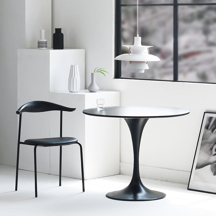 Mesa de comedor de madera sólida redonda Simplicidad de tulipán de tulipán para comedor para comedor