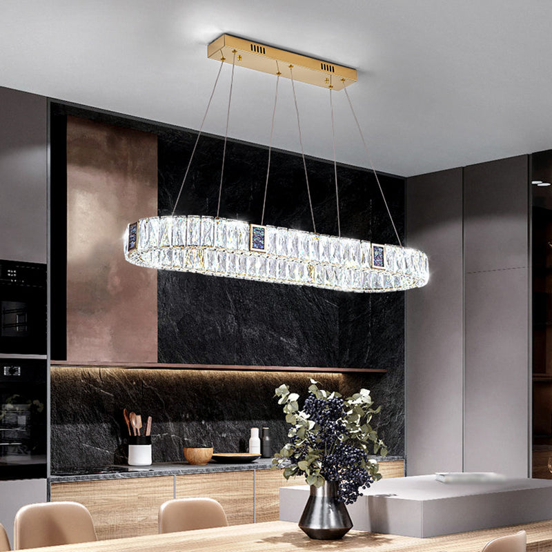 Geometrische Formen Deckenpendelleuchte Licht moderner Luxusstil Kristallleuchte Lampe