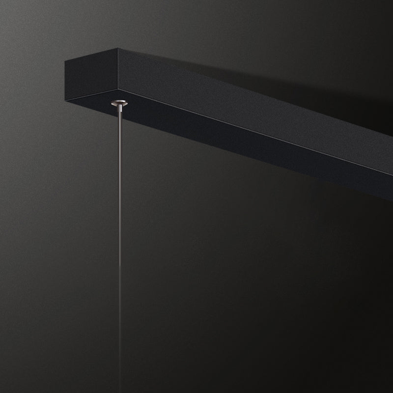 1-Light Linear Island Lights Contemporary Metal Island Ceiling Light