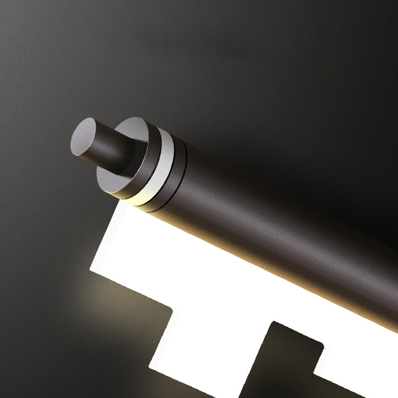 1-Light Linear Island Lights Contemporary Metal Island Ceiling Light