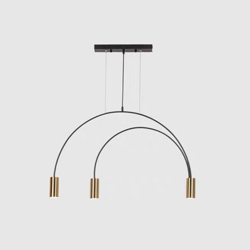 Lampadari cilindrici Isola Luci a sospensione Luci a sospensione contemporanea per il metallo dell'isola da cucina