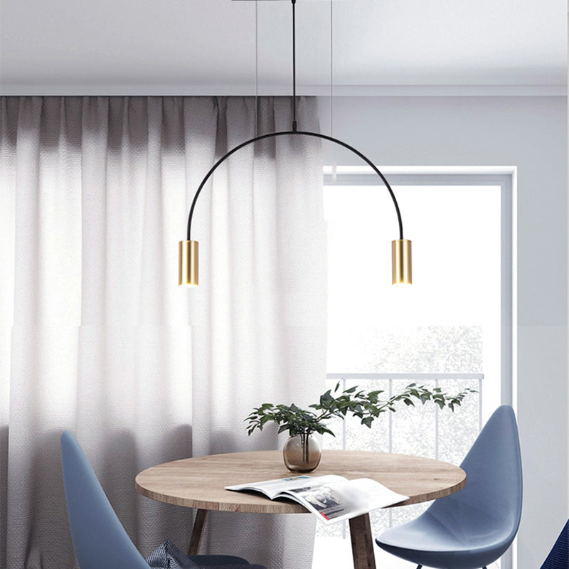 Lampadari cilindrici Isola Luci a sospensione Luci a sospensione contemporanea per il metallo dell'isola da cucina