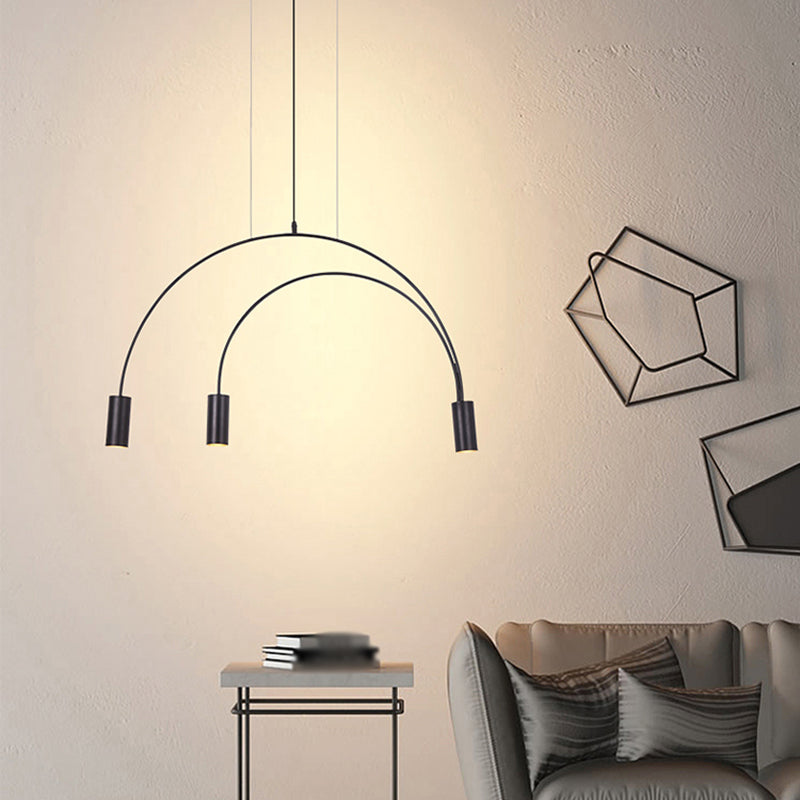 Lampadari cilindrici Isola Luci a sospensione Luci a sospensione contemporanea per il metallo dell'isola da cucina