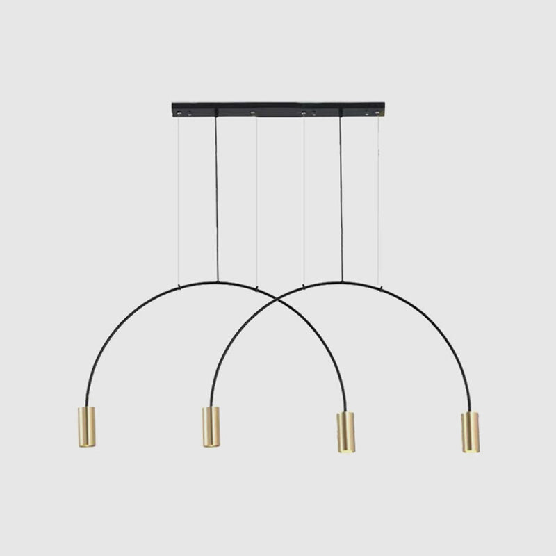 Lampadari cilindrici Isola Luci a sospensione Luci a sospensione contemporanea per il metallo dell'isola da cucina