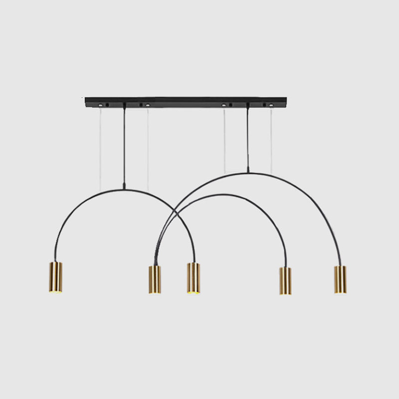 Lampadari cilindrici Isola Luci a sospensione Luci a sospensione contemporanea per il metallo dell'isola da cucina