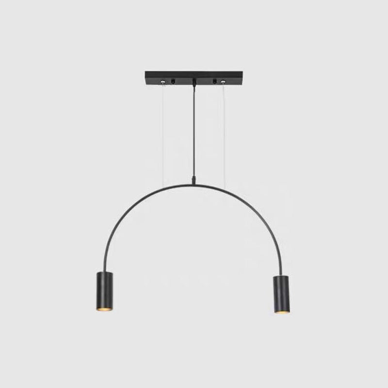 Lampadari cilindrici Isola Luci a sospensione Luci a sospensione contemporanea per il metallo dell'isola da cucina