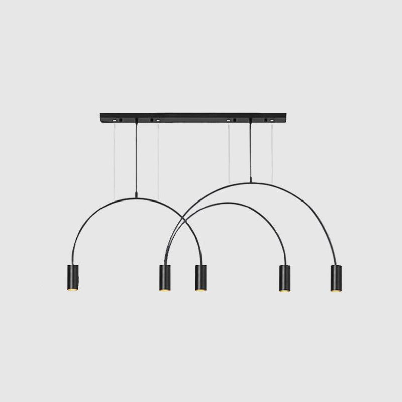 Lampadari cilindrici Isola Luci a sospensione Luci a sospensione contemporanea per il metallo dell'isola da cucina