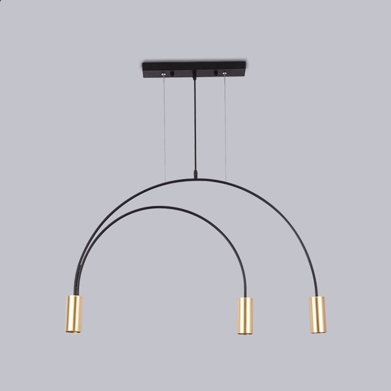 Lampadari cilindrici Isola Luci a sospensione Luci a sospensione contemporanea per il metallo dell'isola da cucina