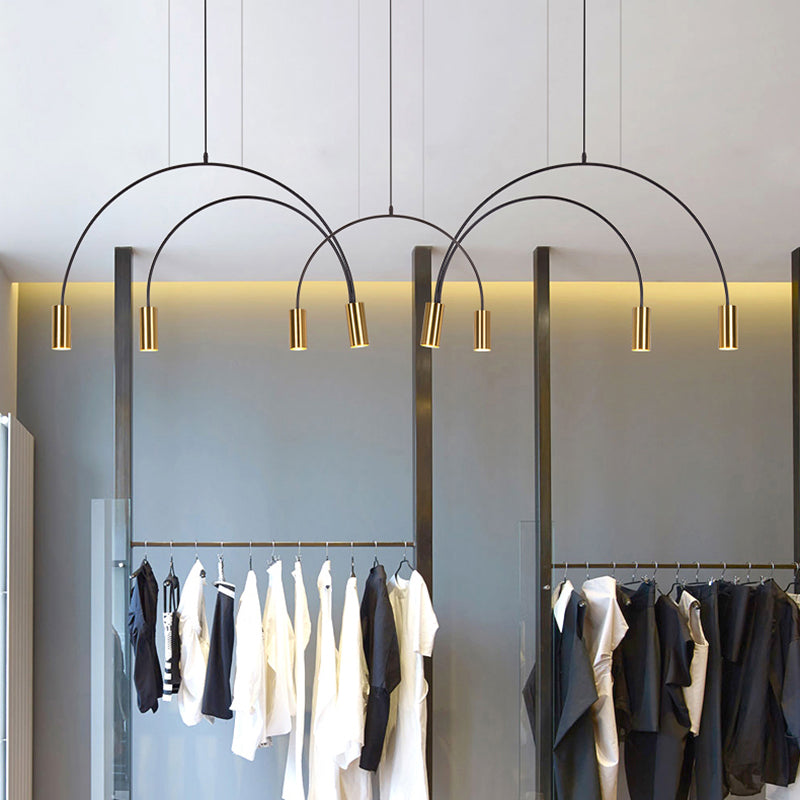 Lampadari cilindrici Isola Luci a sospensione Luci a sospensione contemporanea per il metallo dell'isola da cucina