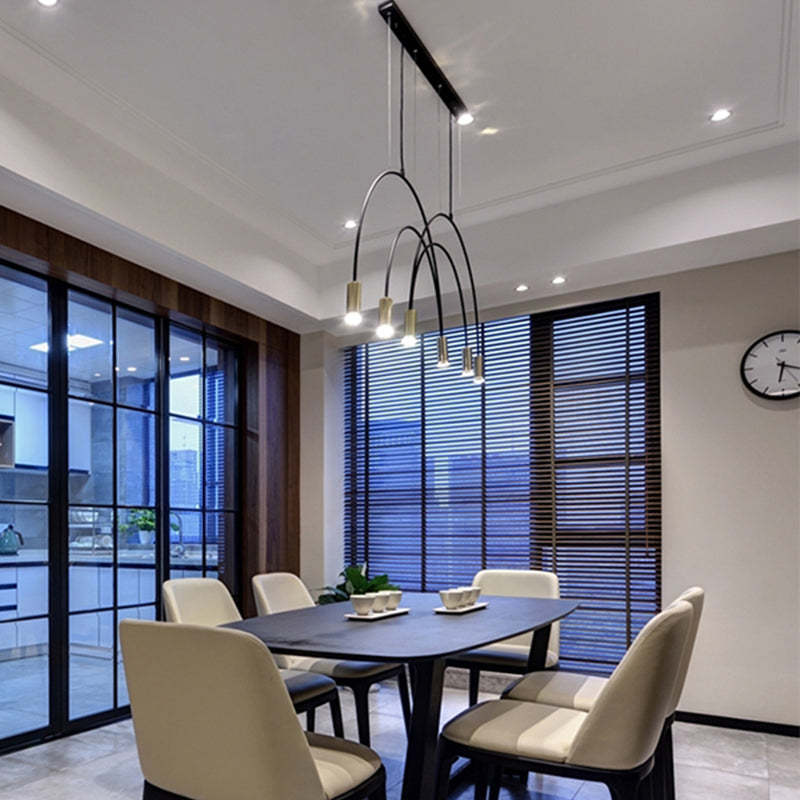 Lampadari cilindrici Isola Luci a sospensione Luci a sospensione contemporanea per il metallo dell'isola da cucina