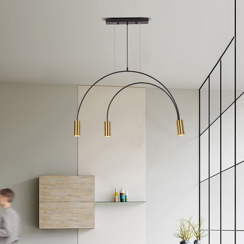 Lampadari cilindrici Isola Luci a sospensione Luci a sospensione contemporanea per il metallo dell'isola da cucina