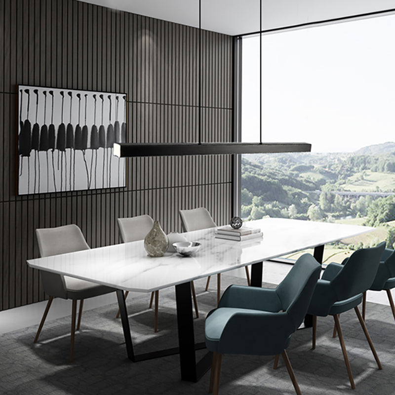 Linear Chandelier Island Light Fixture Modern Metal Pendant Lighting