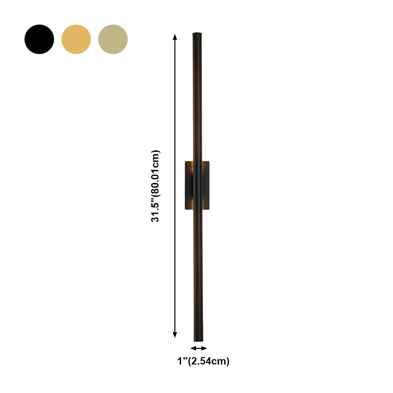 Moderner Stil linearer LED -Wandlampe Metall 1 leichte Wandmontagelampen für Wohnzimmer