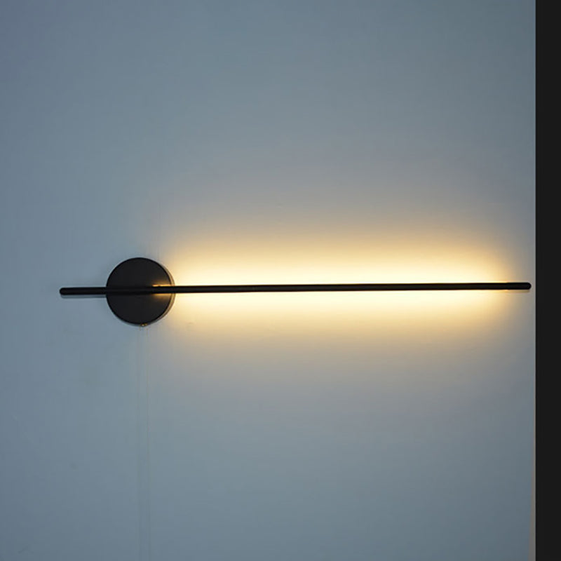 Zeitgenössischer Stil linearer LED -Wandlampe Metall 1 Licht Wandleuchte Leuchten