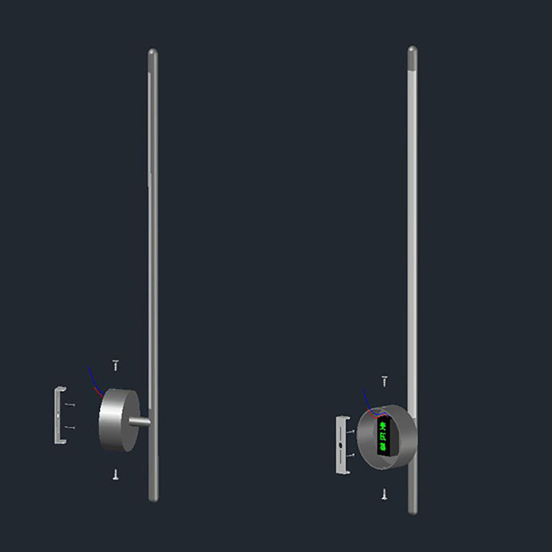 Zeitgenössischer Stil linearer LED -Wandlampe Metall 1 Licht Wandleuchte Leuchten