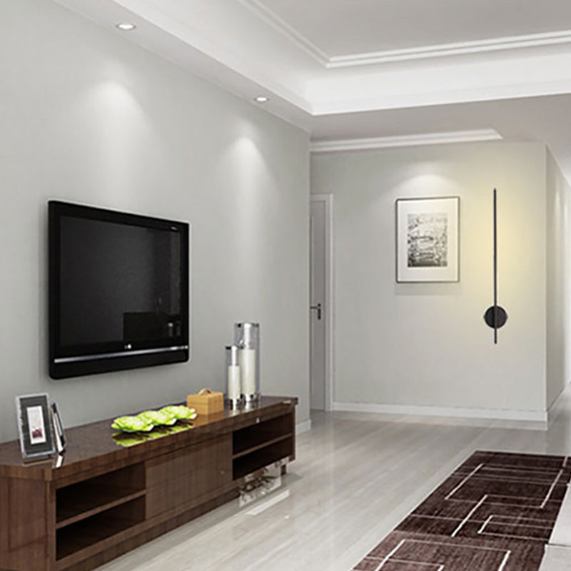 Zeitgenössischer Stil linearer LED -Wandlampe Metall 1 Licht Wandleuchte Leuchten