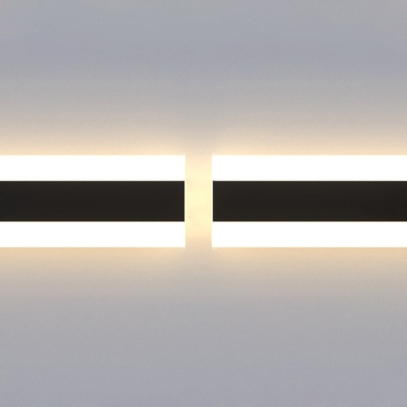 Lámpara de pared LED lineal de estilo contemporáneo 1 Luz de la pared de pared al aire libre.