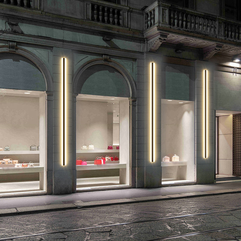 Lámpara de pared LED lineal de estilo contemporáneo 1 Luz de la pared de pared al aire libre.