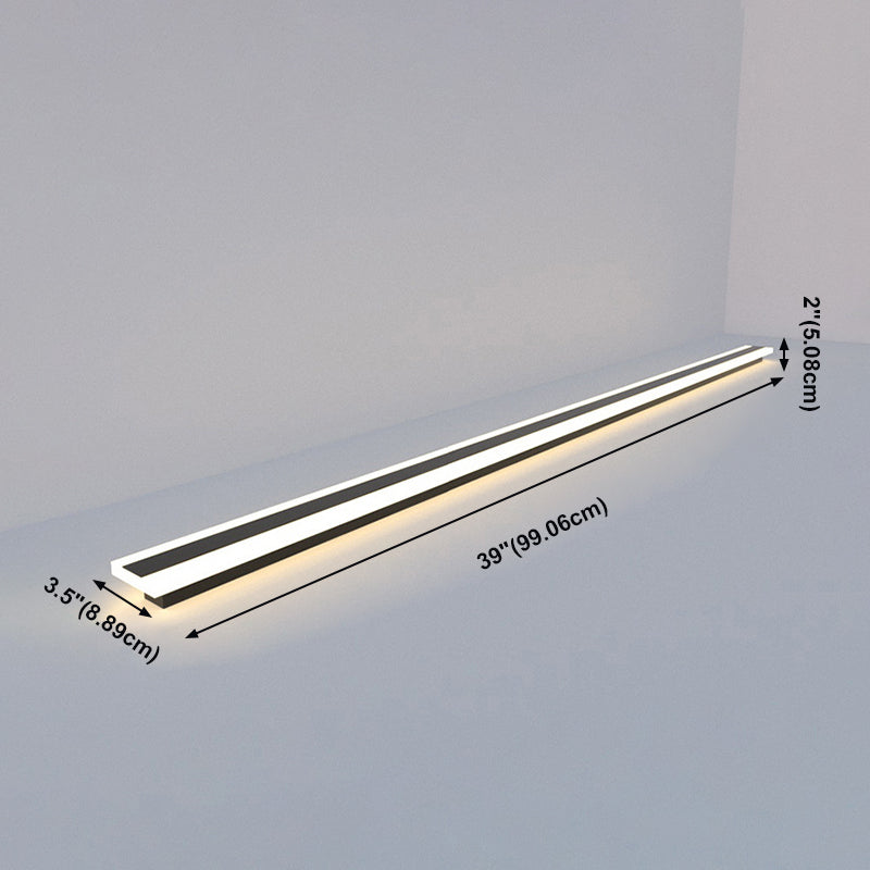 Lámpara de pared LED lineal de estilo contemporáneo 1 Luz de la pared de pared al aire libre.