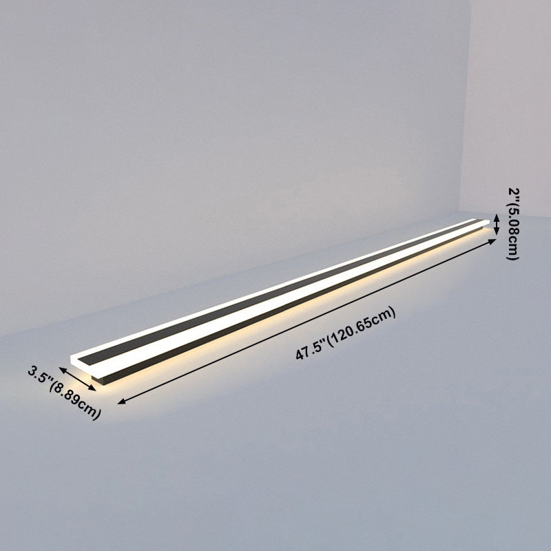Lámpara de pared LED lineal de estilo contemporáneo 1 Luz de la pared de pared al aire libre.